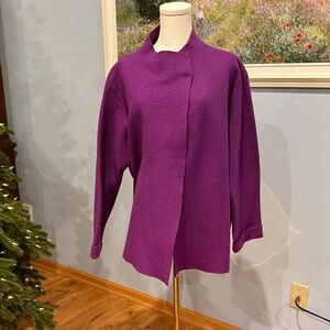 Eileen Fisher Rich Purple Wool Jacket